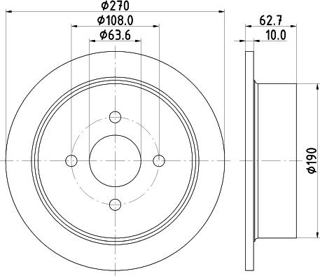 Mintex MDC790 - Спирачен диск vvparts.bg