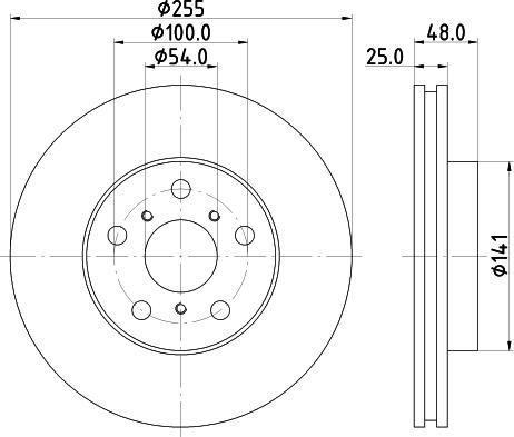 Mintex MDC746 - Спирачен диск vvparts.bg