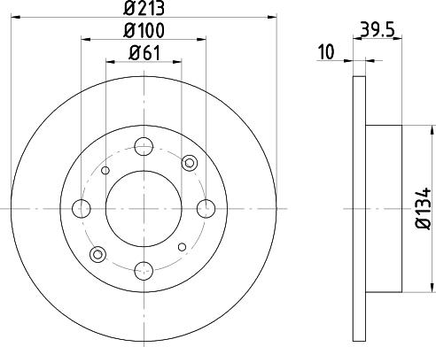 Mintex MDC754 - Спирачен диск vvparts.bg