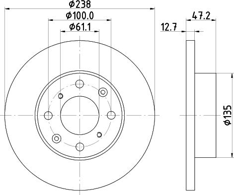 Mintex MDC707 - Спирачен диск vvparts.bg