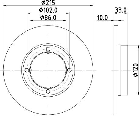 Mintex MDC713 - Спирачен диск vvparts.bg