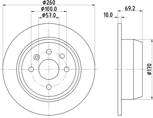 Mintex MDC786 - Спирачен диск vvparts.bg