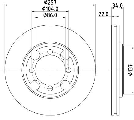 Mintex MDC782 - Спирачен диск vvparts.bg