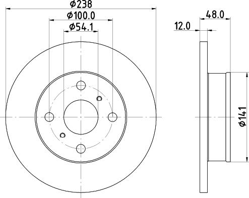 Mintex MDC725 - Спирачен диск vvparts.bg