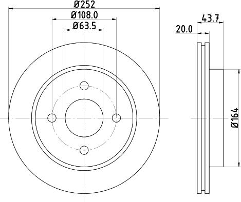 Mintex MDC774 - Спирачен диск vvparts.bg