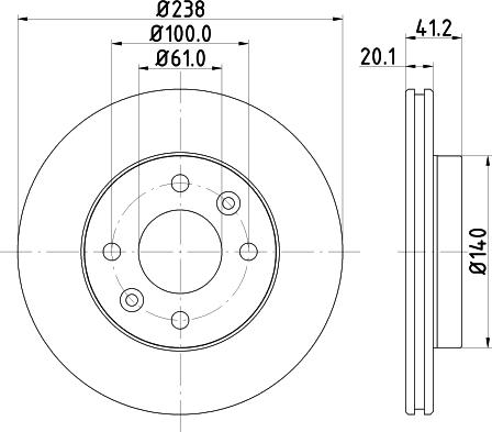 Mintex MDK0083 - Спирачен комплект, дискови спирачки vvparts.bg