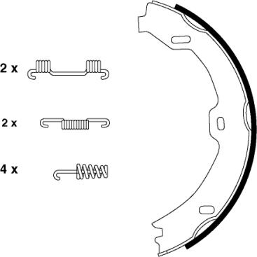 Mintex MFR568 - Комплект спирачна челюст, ръчна спирачка vvparts.bg