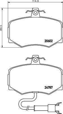 Mintex MGB461 - Комплект спирачно феродо, дискови спирачки vvparts.bg