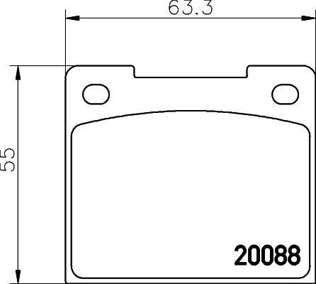 HELLA PAGID 355005971 - Комплект спирачно феродо, дискови спирачки vvparts.bg