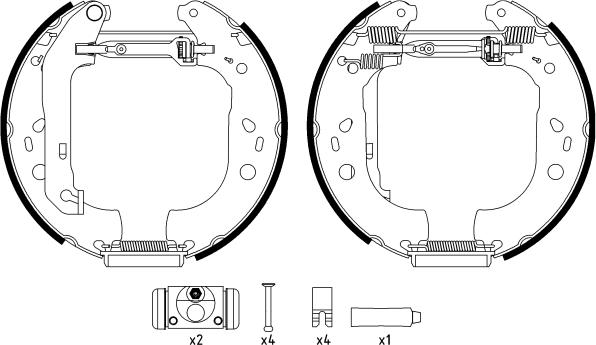 Mintex MSP287 - Комплект спирачна челюст vvparts.bg