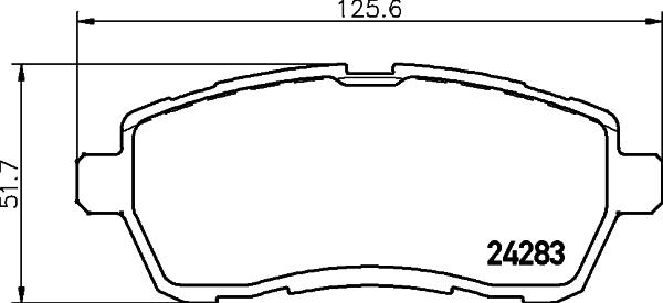 MINTEX Racing MDB2875FR - Комплект спирачно феродо, дискови спирачки vvparts.bg