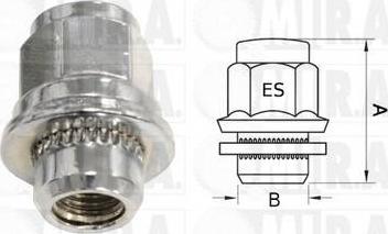 MI.R.A. 291741 - Гайка на колелото vvparts.bg