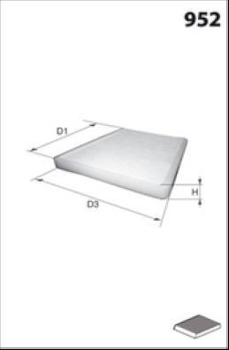 MISFAT HB110C - Филтър купе (поленов филтър) vvparts.bg