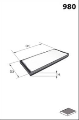 MISFAT HB115C - Филтър купе (поленов филтър) vvparts.bg