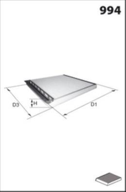 MISFAT HB140C - Филтър купе (поленов филтър) vvparts.bg