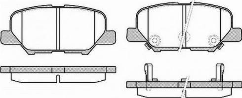 Mitsubishi 4605A998 - Комплект спирачно феродо, дискови спирачки vvparts.bg