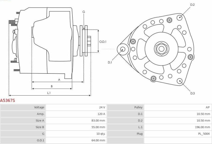 Mitsubishi A4TA8691 - Генератор vvparts.bg