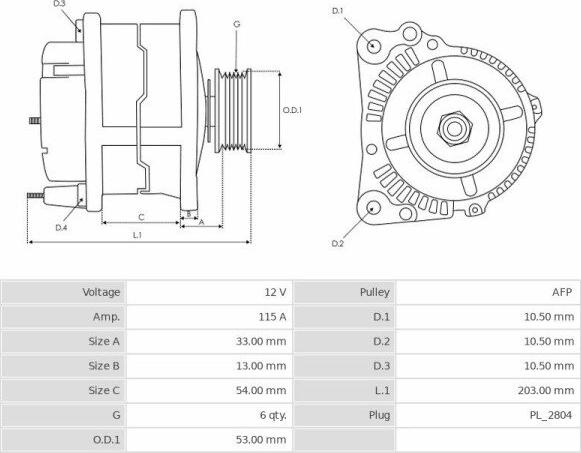 Mitsubishi A2TJ0481 - Генератор vvparts.bg