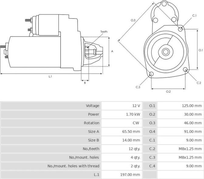 Mitsubishi M0T22473 - Стартер vvparts.bg