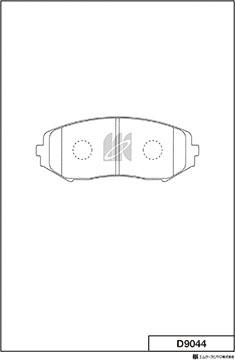 MK Kashiyama D9044 - Комплект спирачно феродо, дискови спирачки vvparts.bg
