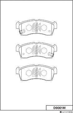 MK Kashiyama D9061M - Комплект спирачно феродо, дискови спирачки vvparts.bg