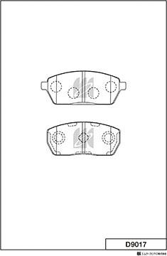 MK Kashiyama D9017 - Комплект спирачно феродо, дискови спирачки vvparts.bg