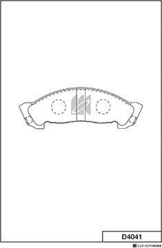 MK Kashiyama D4041 - Комплект спирачно феродо, дискови спирачки vvparts.bg