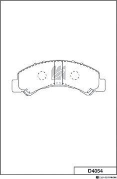 MK Kashiyama D4054 - Комплект спирачно феродо, дискови спирачки vvparts.bg