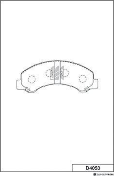 MK Kashiyama D4053 - Комплект спирачно феродо, дискови спирачки vvparts.bg