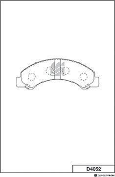 MK Kashiyama D4052 - Комплект спирачно феродо, дискови спирачки vvparts.bg