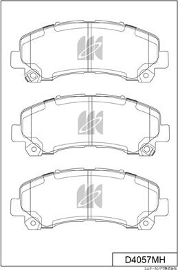 MK Kashiyama D4057MH - Комплект спирачно феродо, дискови спирачки vvparts.bg