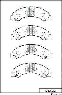 MK Kashiyama D4060M - Комплект спирачно феродо, дискови спирачки vvparts.bg