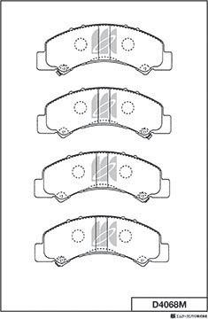 MK Kashiyama D4068M - Комплект спирачно феродо, дискови спирачки vvparts.bg