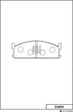 MK Kashiyama D4001 - Комплект спирачно феродо, дискови спирачки vvparts.bg