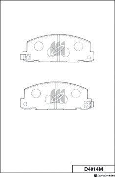 MK Kashiyama D4014M - Комплект спирачно феродо, дискови спирачки vvparts.bg