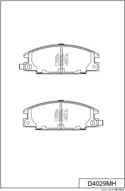 MK Kashiyama D4029MH - Комплект спирачно феродо, дискови спирачки vvparts.bg