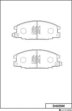 MK Kashiyama D4029M - Комплект спирачно феродо, дискови спирачки vvparts.bg