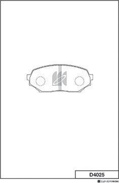 MK Kashiyama D4025 - Комплект спирачно феродо, дискови спирачки vvparts.bg