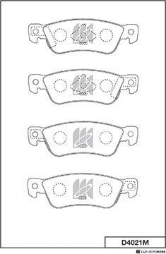 MK Kashiyama D4021M - Комплект спирачно феродо, дискови спирачки vvparts.bg