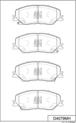 MK Kashiyama D4079MH - Комплект спирачно феродо, дискови спирачки vvparts.bg