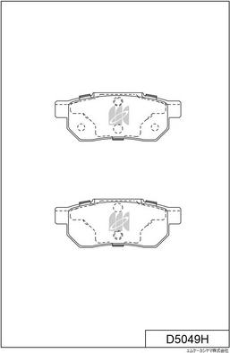 MK Kashiyama D5049H - Комплект спирачно феродо, дискови спирачки vvparts.bg