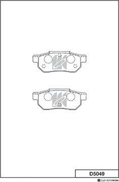 MK Kashiyama D5049 - Комплект спирачно феродо, дискови спирачки vvparts.bg