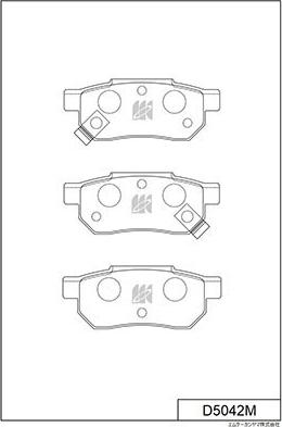 MK Kashiyama D5042M - Комплект спирачно феродо, дискови спирачки vvparts.bg