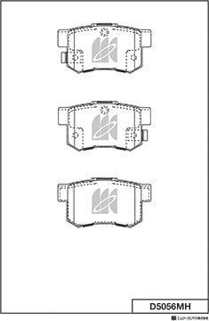 MK Kashiyama D5056MH - Комплект спирачно феродо, дискови спирачки vvparts.bg