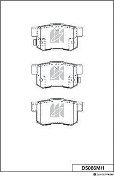MK Kashiyama D5066MH - Комплект спирачно феродо, дискови спирачки vvparts.bg