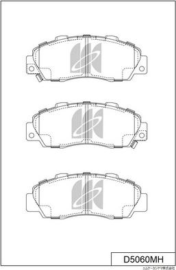 MK Kashiyama D5060MH - Комплект спирачно феродо, дискови спирачки vvparts.bg