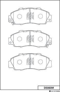 MK Kashiyama D5060M - Комплект спирачно феродо, дискови спирачки vvparts.bg