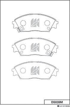 MK Kashiyama D5039M - Комплект спирачно феродо, дискови спирачки vvparts.bg