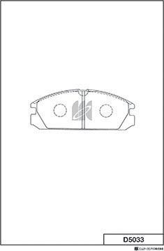 MK Kashiyama D5033 - Комплект спирачно феродо, дискови спирачки vvparts.bg