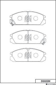 MK Kashiyama D5022M - Комплект спирачно феродо, дискови спирачки vvparts.bg